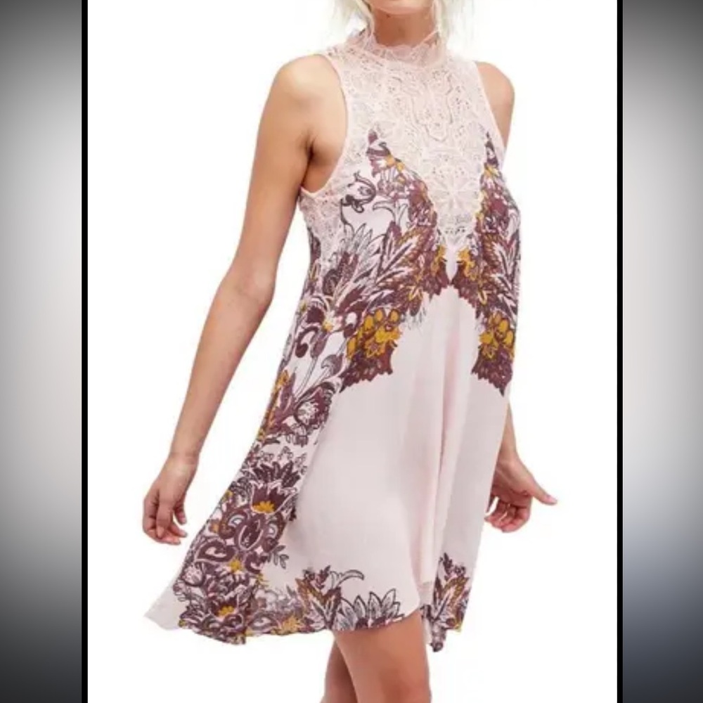 Free People Marsha Printed Slip Dress